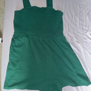 Green Sleeveless Romper
